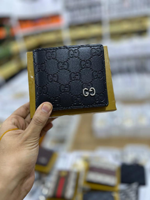 Portefeuille Gucci en cuir imprimé noir - Luxoria® | Boutique de mode en Ligne 