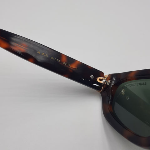 Solaires: SAINT LAURENT SL M251 vert havane doré