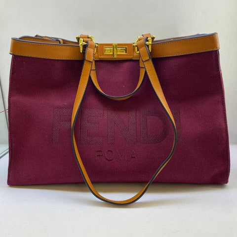 Sac FENDI Cabas tendance Bordeaux - Luxoria® | Boutique de mode en Ligne 