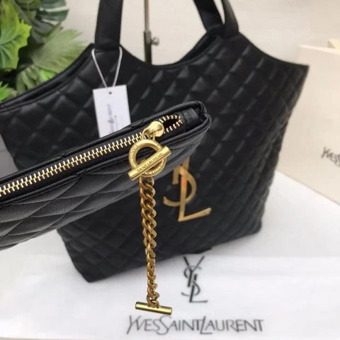 Sac YSL en cuir matelassé monogramme Noir - Luxoria® | Boutique de mode en Ligne 