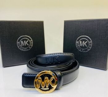 Ceinture Michael Kors en cuir avec boucle dorée