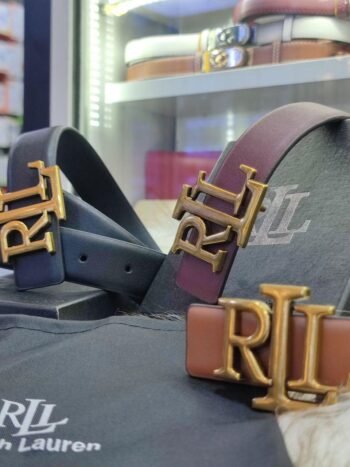 Lauren Ralph Lauren – Ceinture en Cuir LRL avec Boucle Élégante