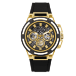 Montre Multifonction GUESS Pour Homme En Ton Doré et Noir